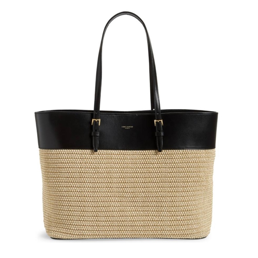 Saint Laurent Raffia Tote Bag